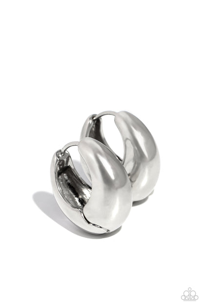 Boss BEVEL - Silver - Paparazzi Earrings