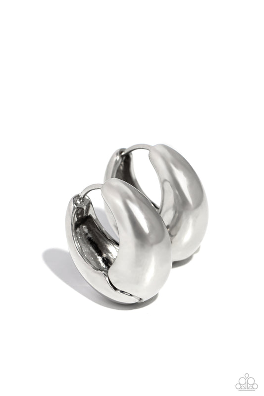 Boss BEVEL - Silver - Paparazzi Earrings