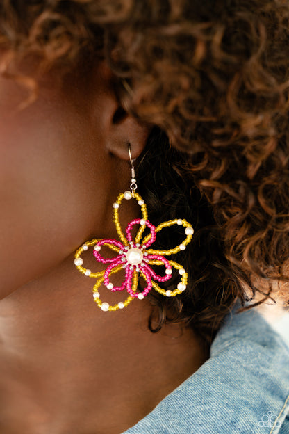 PEARL Crush - Yellow - Paparazzi Earring