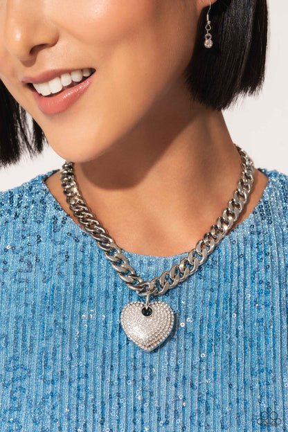 Ardent Affection - White - Paparazzi Necklace (2024 January LOP)