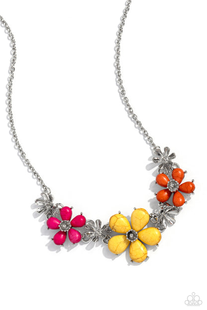 Growing Garland - Yellow - Paparazzi Necklace