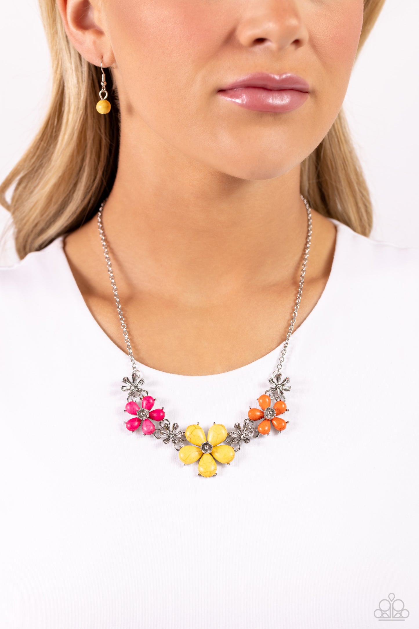 Growing Garland - Yellow - Paparazzi Necklace