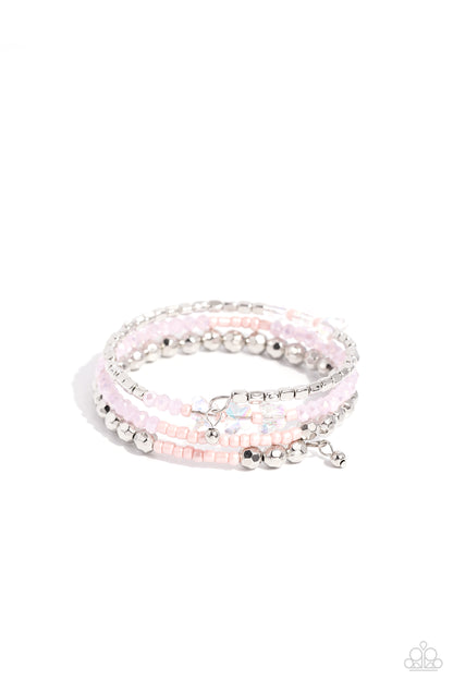 Boundless Behavior - Pink - Paparazzi Coil Bracelet