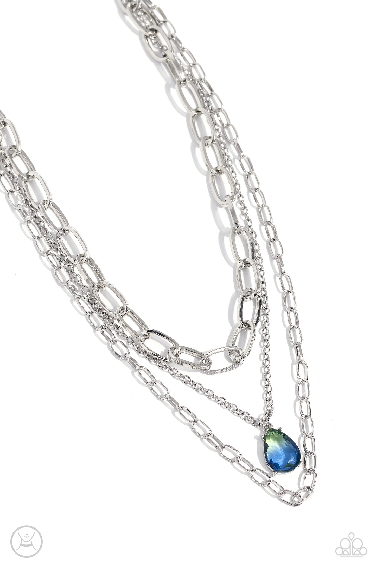 Teardrop Tiers - Green - Paparazzi Necklace