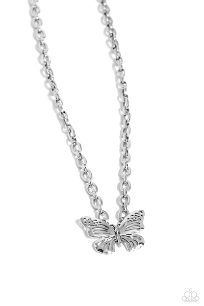 Midair Monochromatic - Silver - Paparazzi Necklace