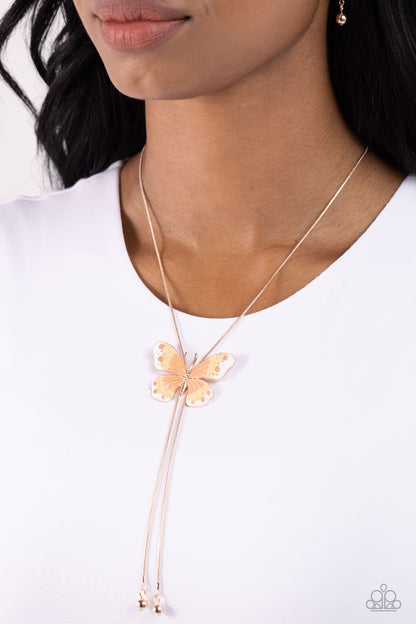 Suspended Shades - Rose Gold - Paparazzi Earrings