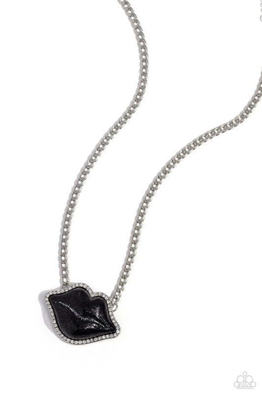 Lip Locked - Black - Paparazzi Necklace