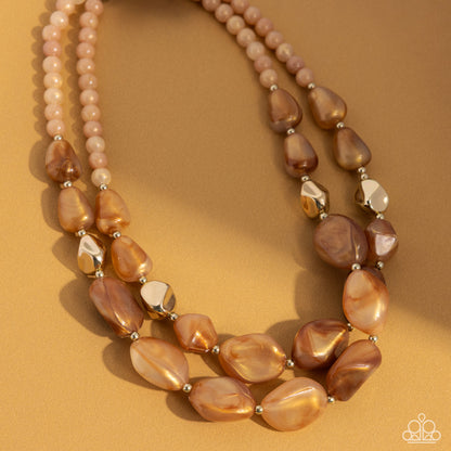 Seize the Statement - Brown - Paparazzi Necklace
