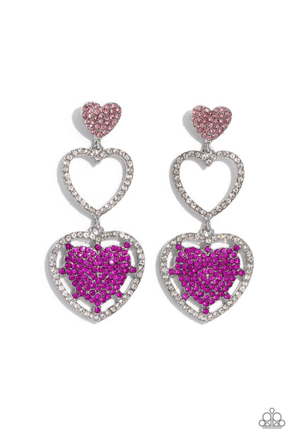 Couples Celebration - Pink - Paparazzi Earrings