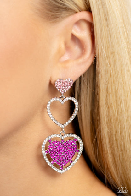 Couples Celebration - Pink - Paparazzi Earrings