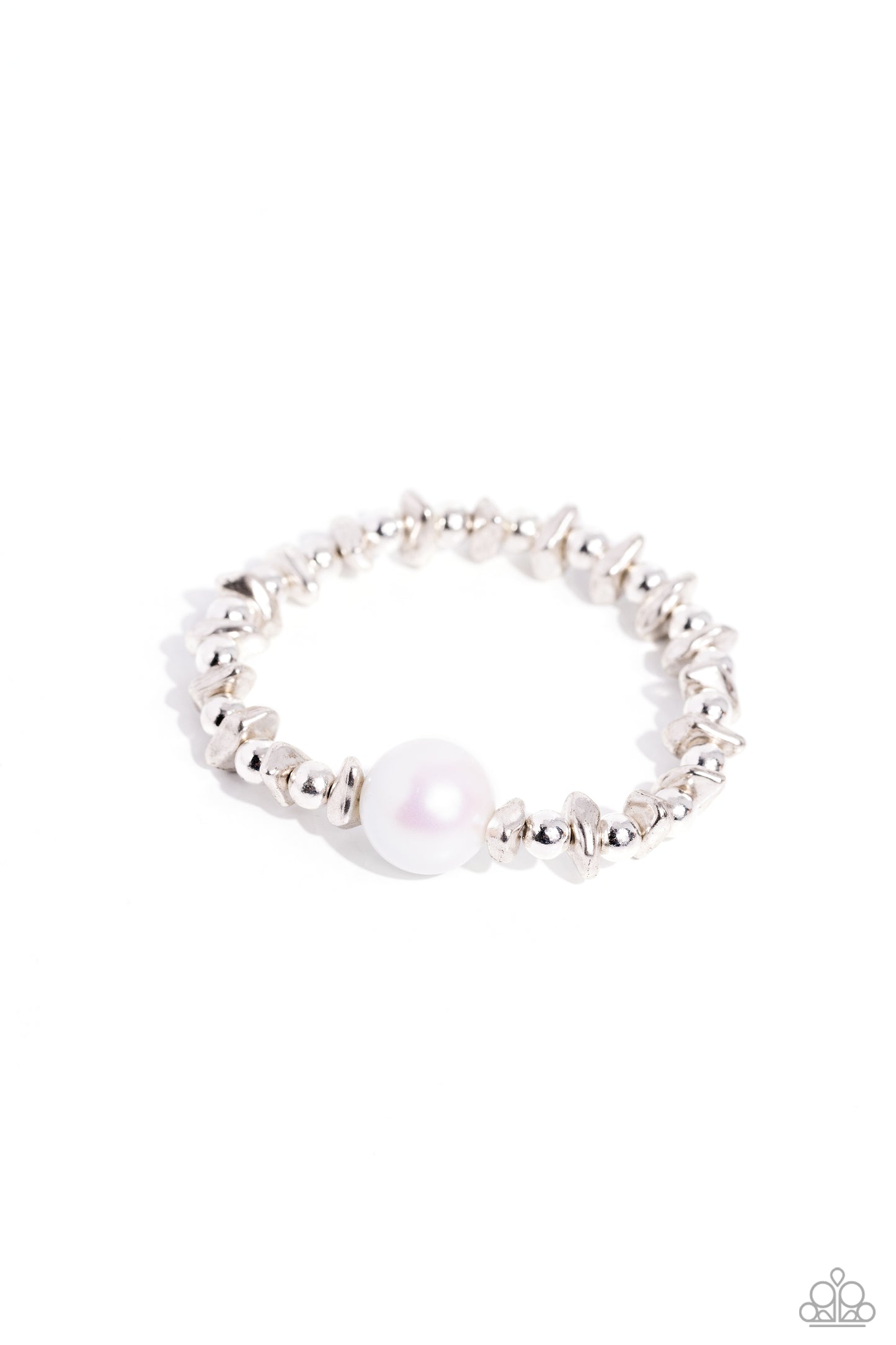 Chiseled Class - White - Paparazzi Bracelet