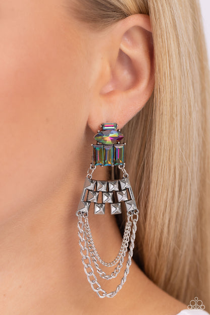 Dangling Art Deco - Multi - Paparazzi Earrings