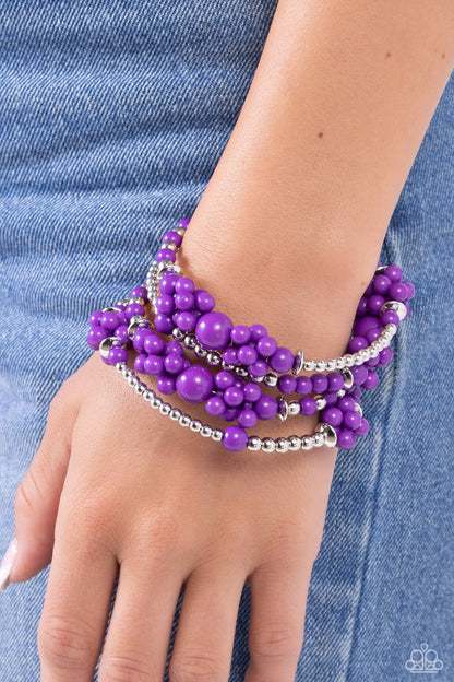 Compelling Clouds - Purple - Paparazzi Bracelet