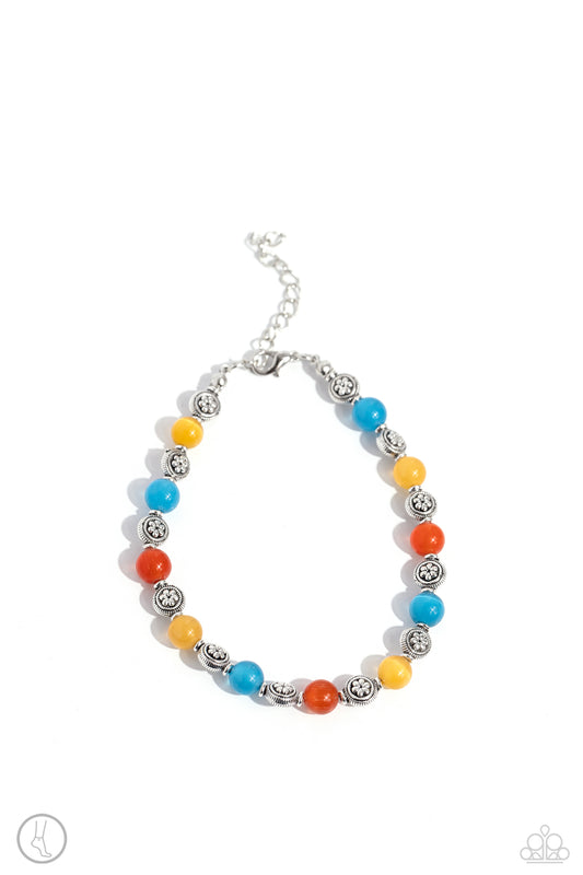 Beachy Bouquet - Multi - Paparazzi Anklet