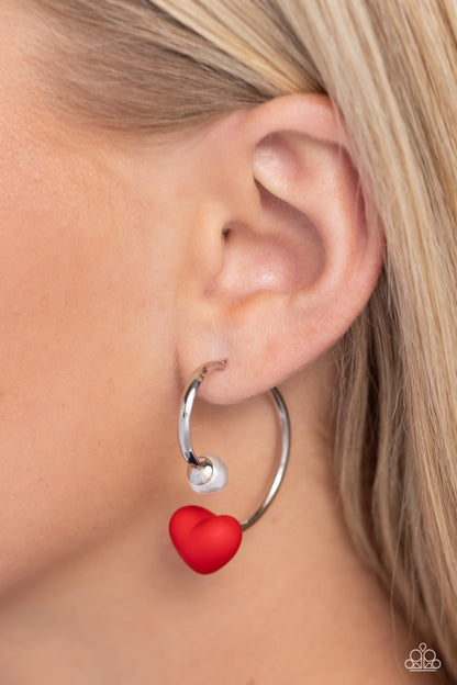 Romantic Representative - Red - Paparazzi Earrings