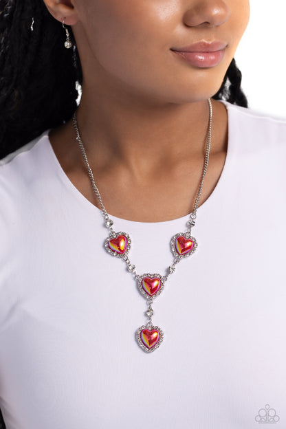 Stuck On You - Red - Paparazzi Necklace