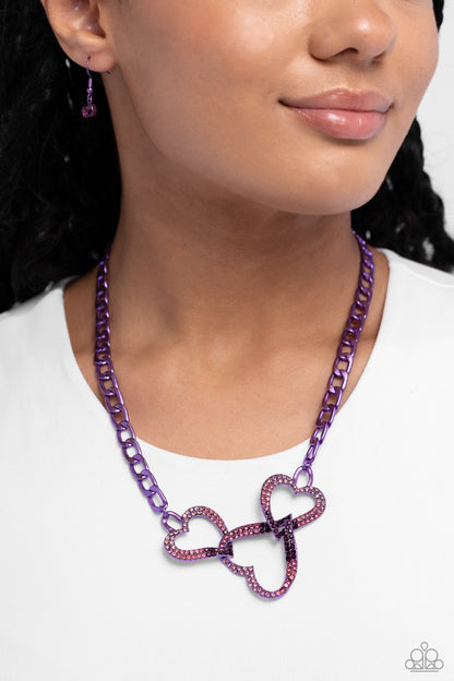 Eclectically Enamored - Purple - Paparazzi Necklace
