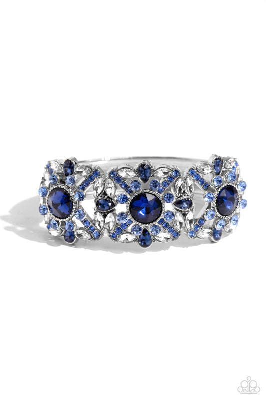 Shimmering Solo - Blue - Paparazzi Bracelet