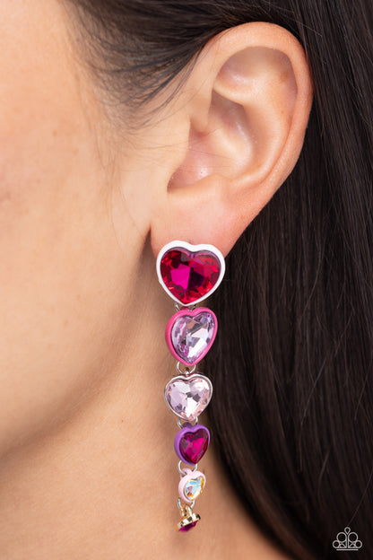 Cascading Casanova - Multi - Paparazzi Earrings