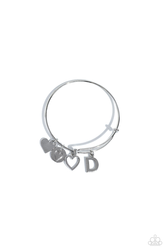 Making It INITIAL - Silver - D - Paparazzi Bracelet