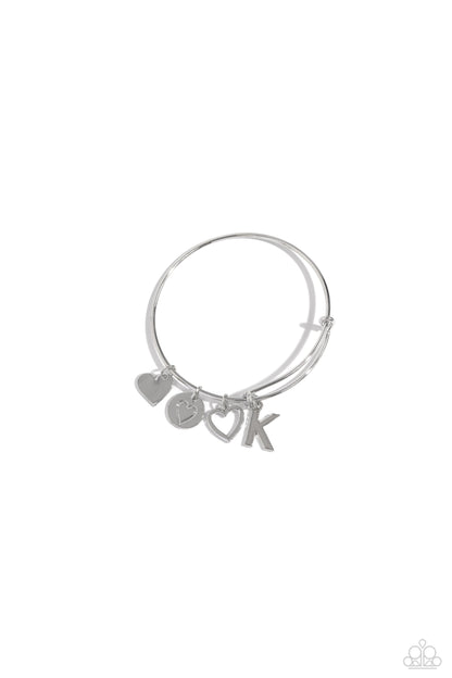 Making It INITIAL - Silver - K - Paparazzi Bracelet