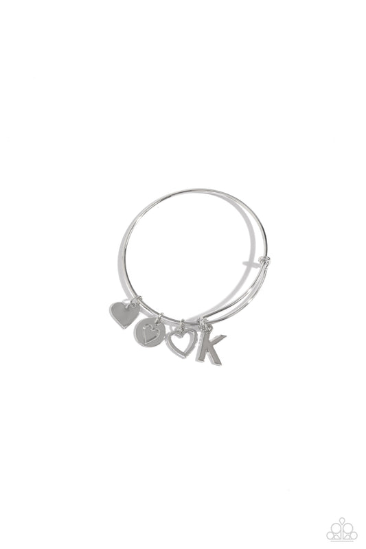 Making It INITIAL - Silver - K - Paparazzi Bracelet