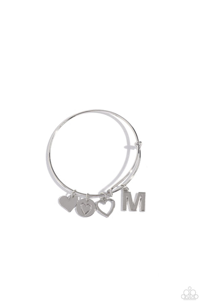 Making It INITIAL - Silver - M - Paparazzi Bracelet