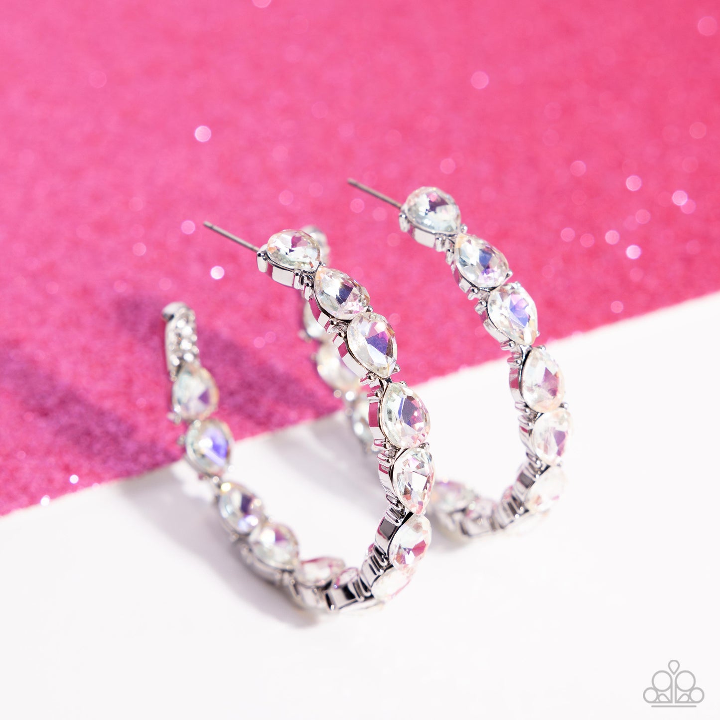 Presidential Pizzazz - White - Paparazzi Earrings (2024 March LOP)