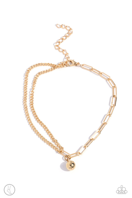 Solo Sojourn - Gold - Paparazzi Anklet