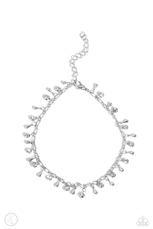 Sprinkled Selection - White - Paparazzi Anklet