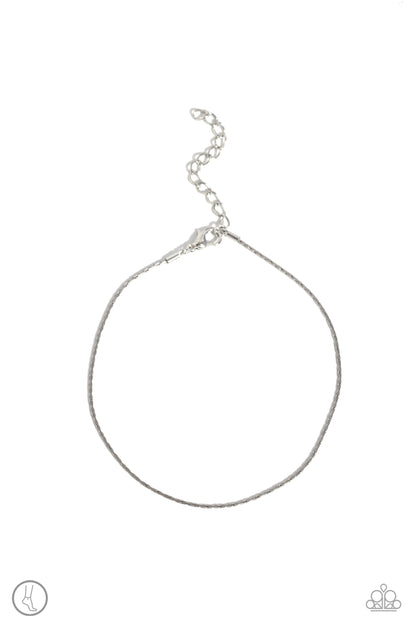 High-Tech Texture - Silver - Paparazzi Anklet