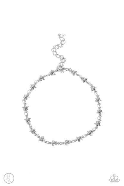 Starry Swing Dance - Silver - Paparazzi Anklet