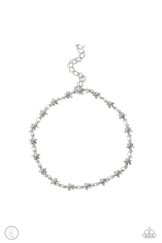 Starry Swing Dance - Silver - Paparazzi Anklet