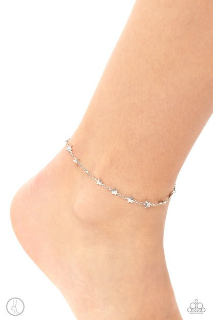Starry Swing Dance - Silver - Paparazzi Anklet