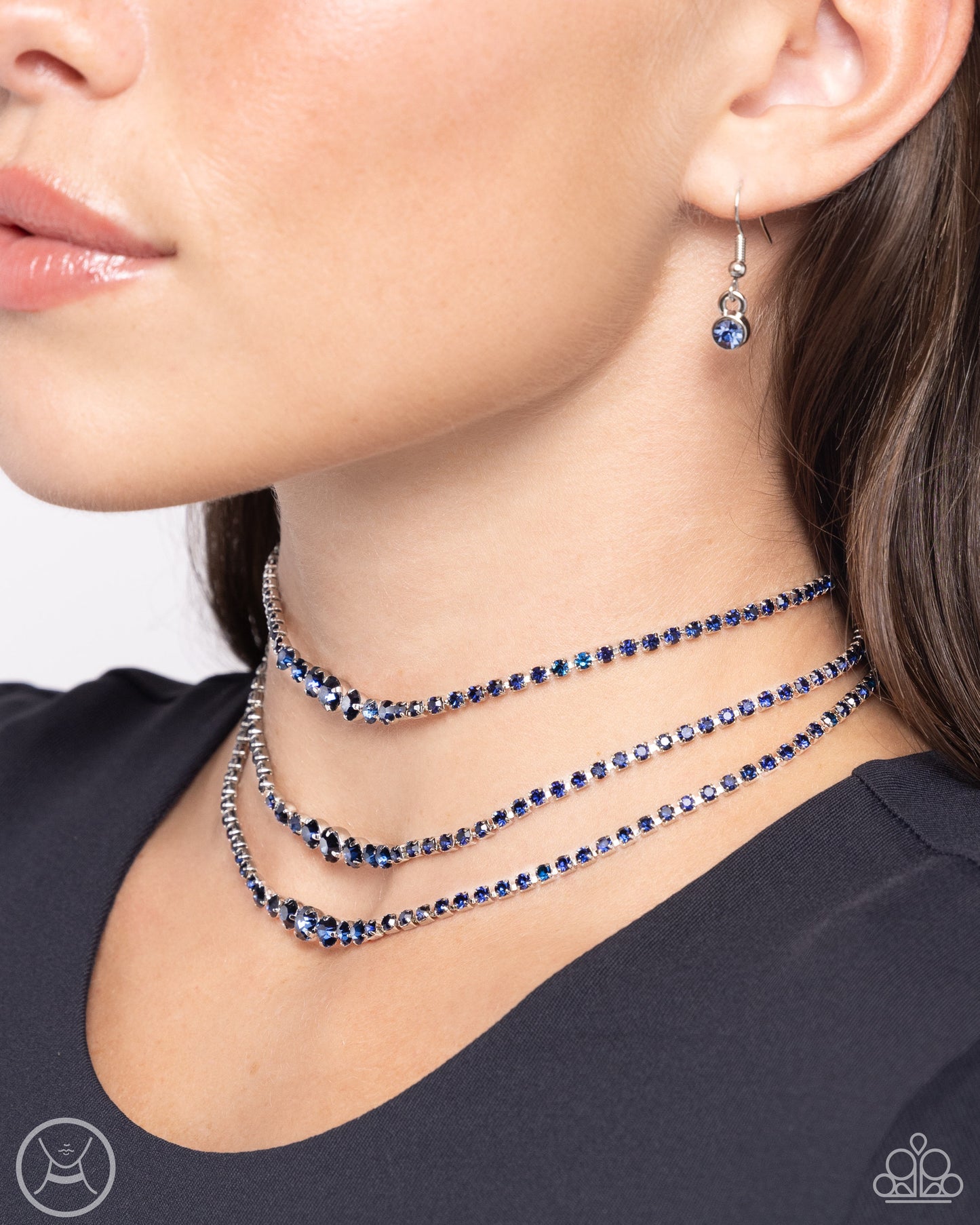 Dynamite Debut - Blue - Paparazzi Choker Necklace