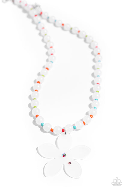 Nostalgic Novelty - White - Paparazzi Necklace