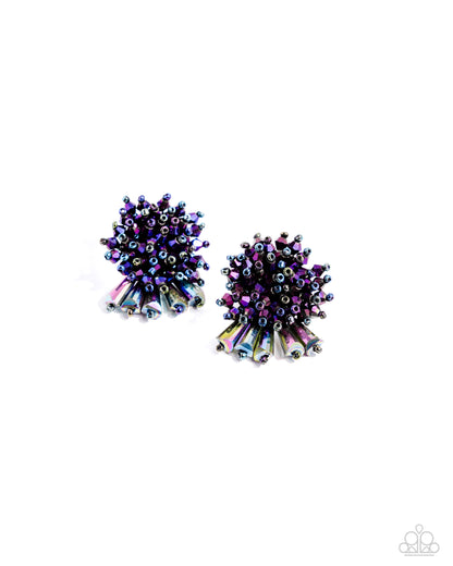 Streamlined Sass - Purple - Paparazzi Earrings