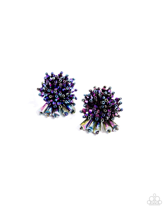 Streamlined Sass - Purple - Paparazzi Earrings