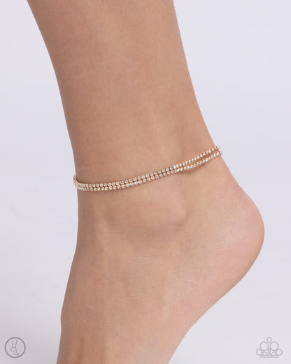 Dainty Declaration - Gold - Paparazzi Anklet
