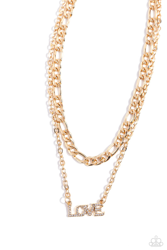 Lovely Layers - Gold - Paparazzi Necklace