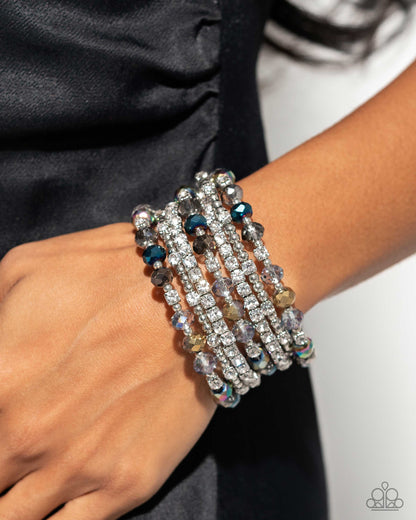 Sizzling Stack - Multi - Paparazzi Coil Bracelet (2024 EMP)