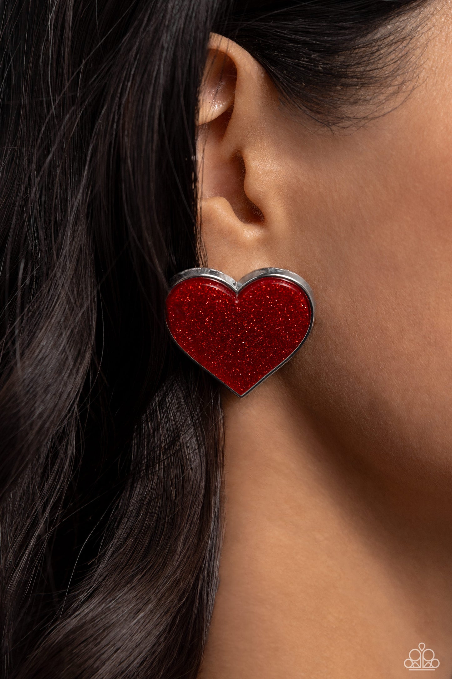 Glitter Gamble - Red - Paparazzi Earrings