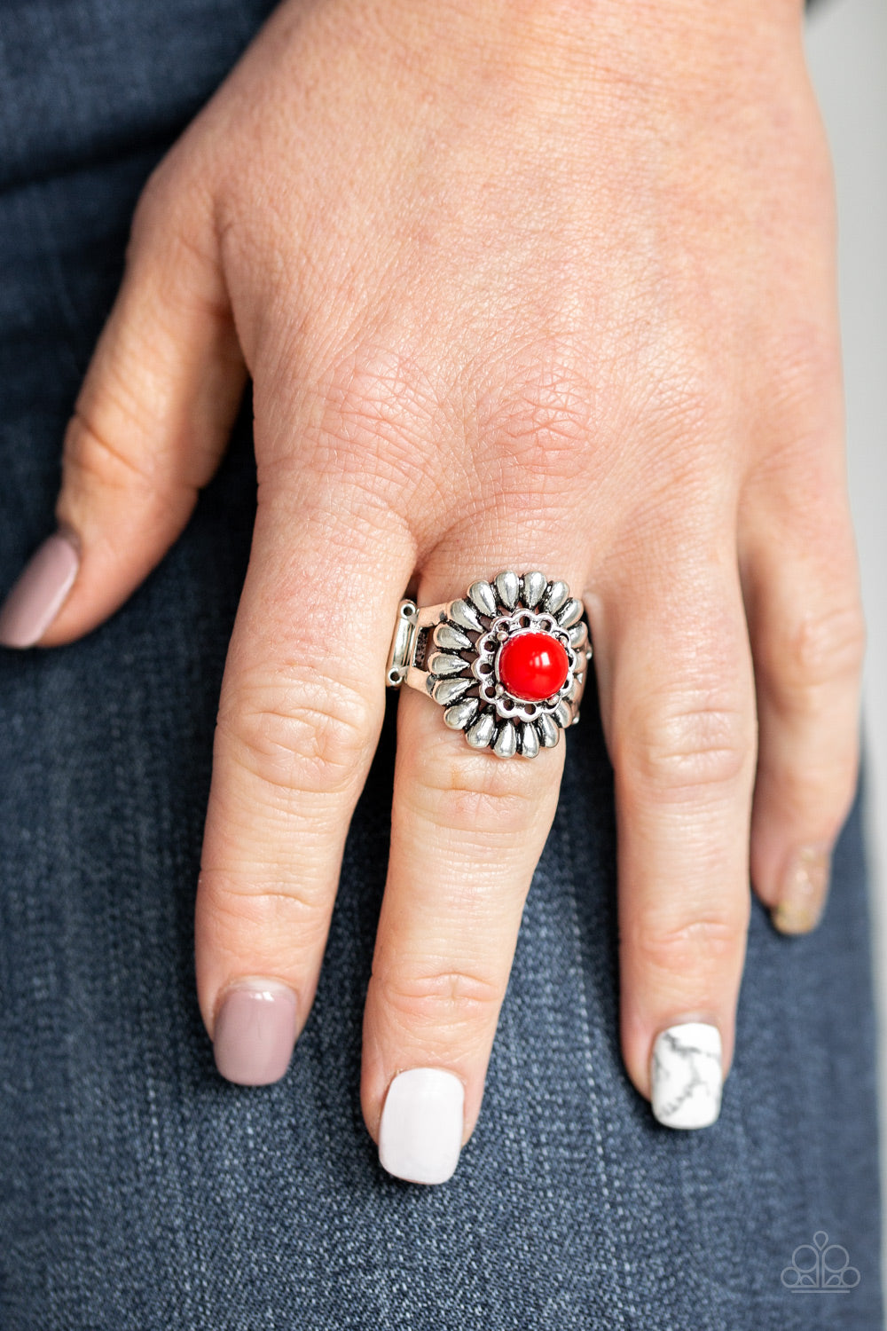 Poppy Persuasion Red Paparazzi Necklace and Positivity Poppy Red Paparazzi Bracelet