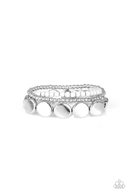 Beyond The Basics - White - Paparazzi Bracelet