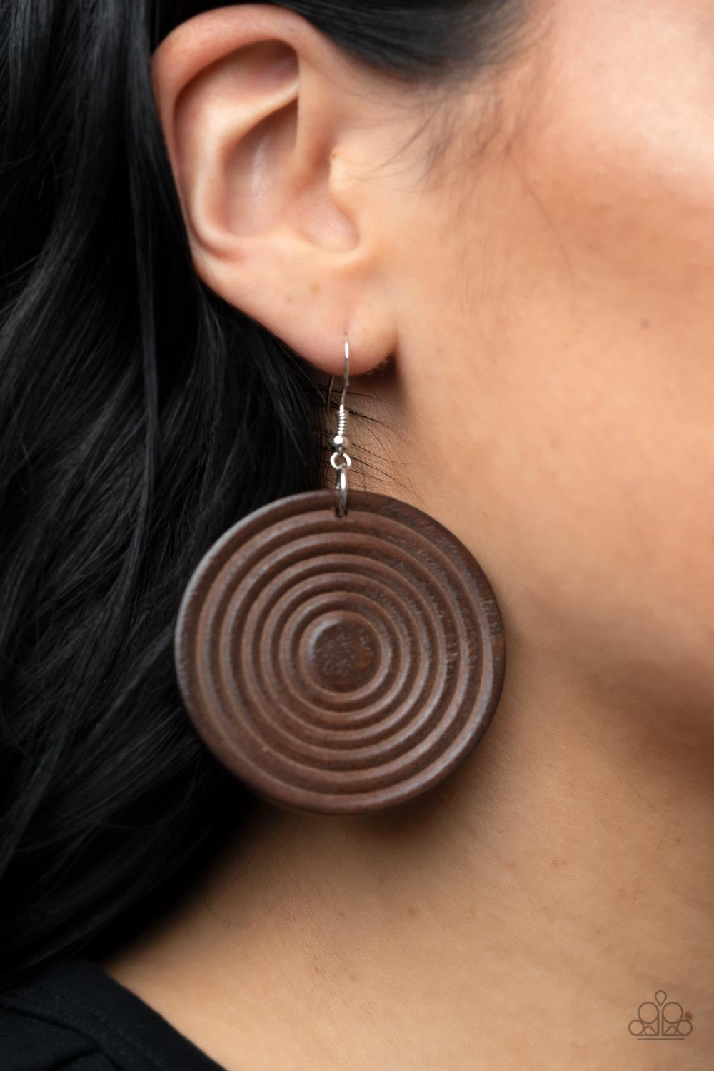 Boardwalk Bonanza Brown Paparazzi Bracelet and Caribbean Cymbal Brown Paparazzi Earrings