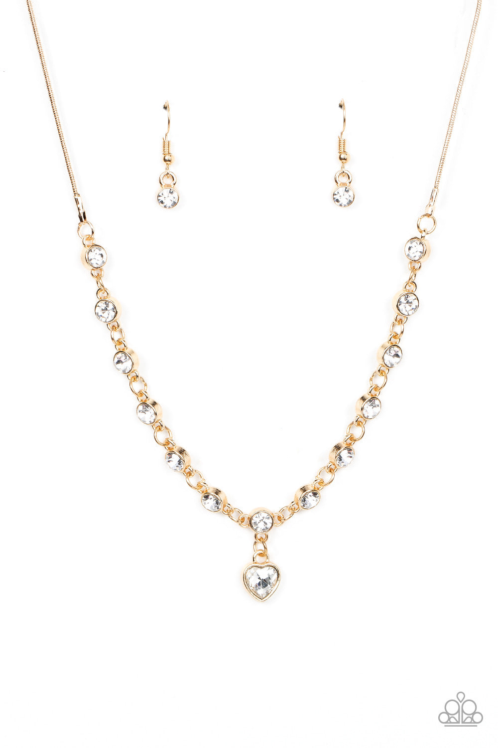 Mocha Vibe - True Love Trinket - Gold - Paparazzi Necklace and Truly Lovely - Gold - Paparazzi Bracelet