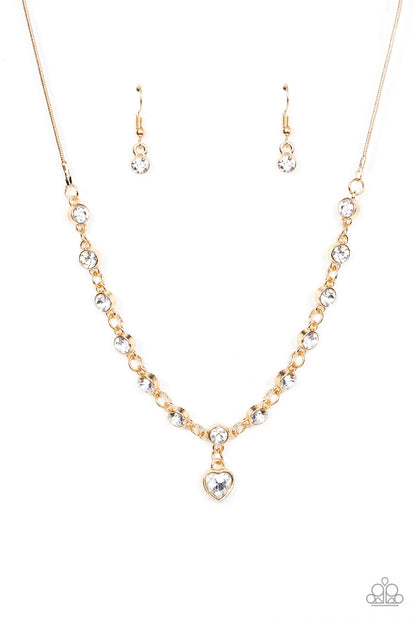 Mocha Vibe - True Love Trinket - Gold - Paparazzi Necklace and Truly Lovely - Gold - Paparazzi Bracelet