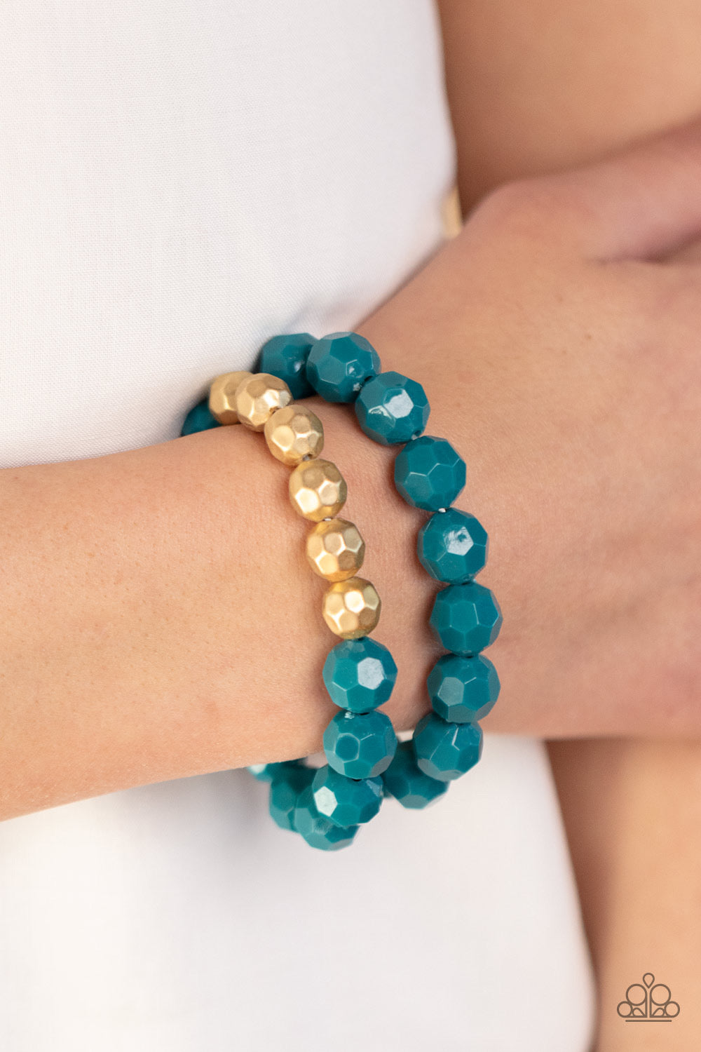 Greco Getaway - Blue Paparazzi Necklace and Grecian Glamour Blue Bracelet