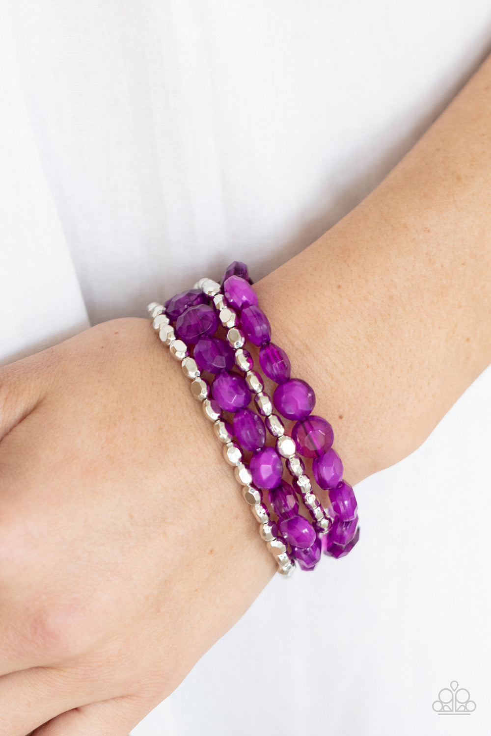 Pacific Picnic - Purple - Paparazzi Necklace and Seaside Siesta Purple - Paparazzi Necklace