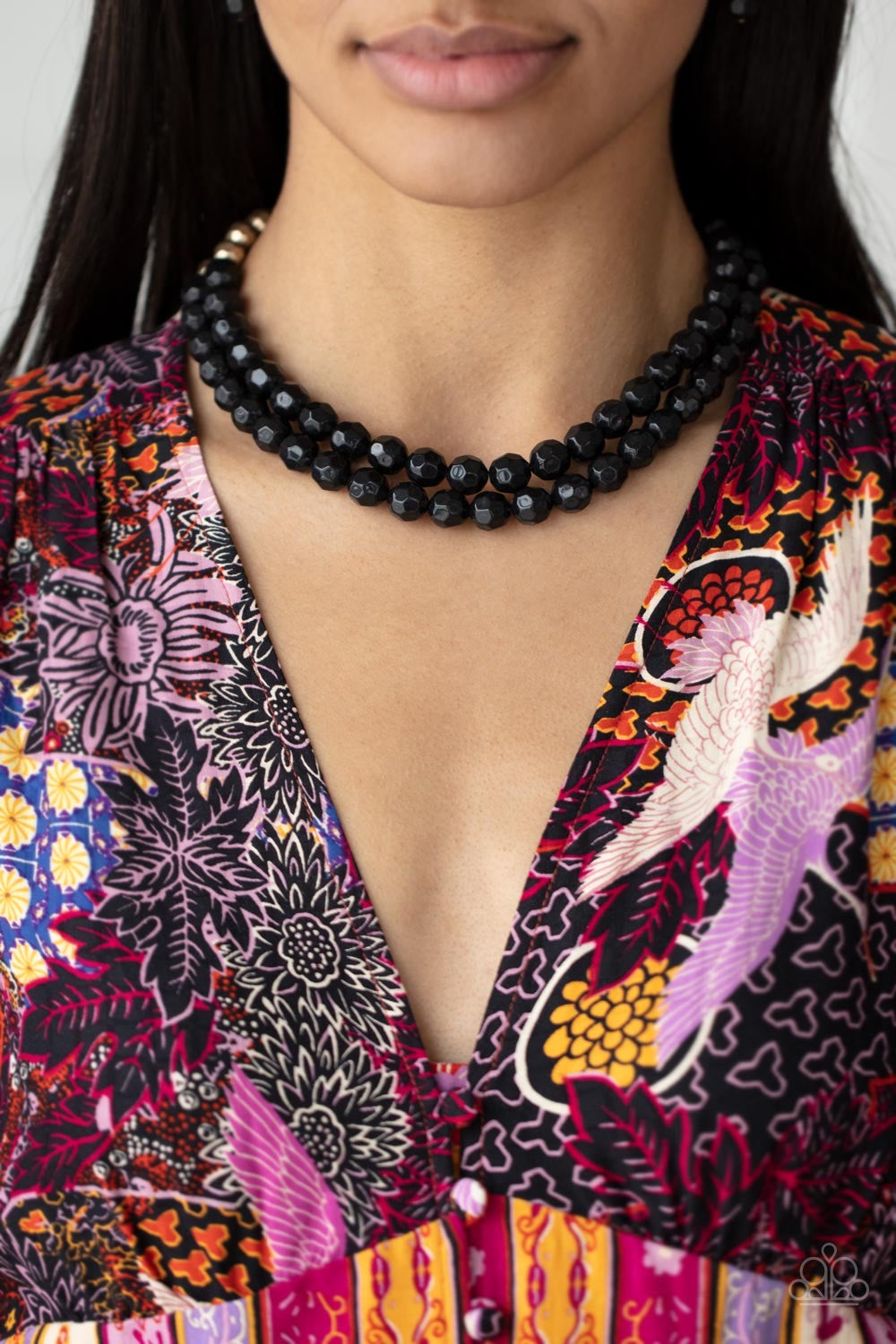 Greco Getaway - Black Necklace and Grecian Glamour Black Bracelet